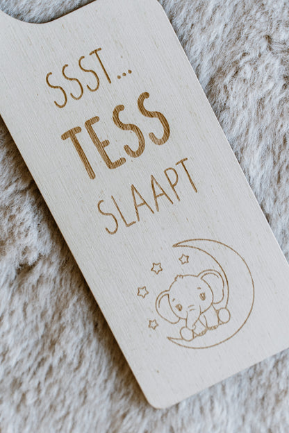 Deurhanger met naam olifantje