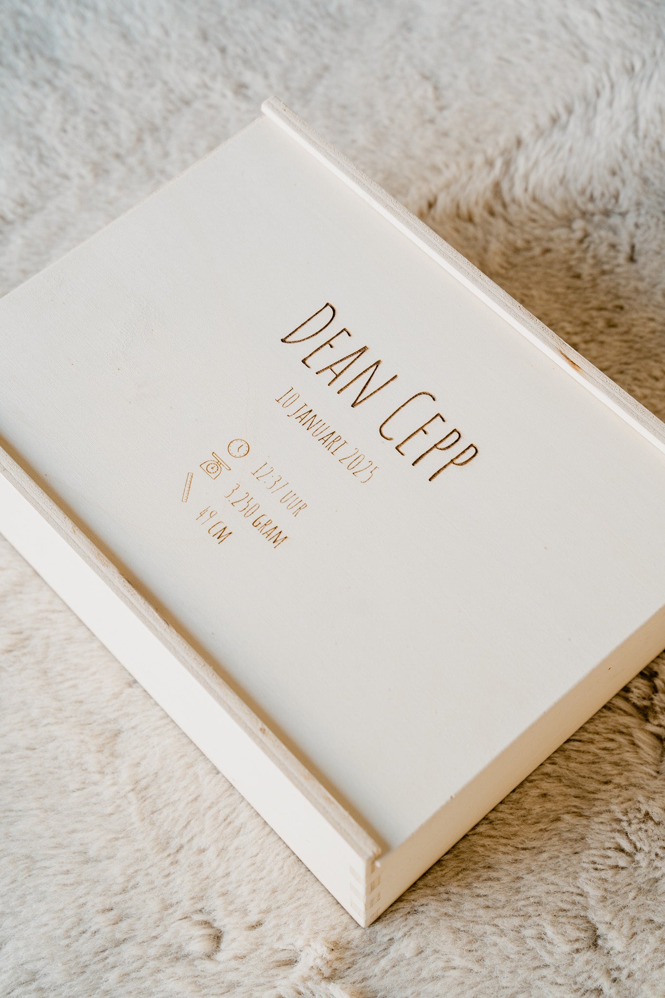 Memorybox geboortegegevens